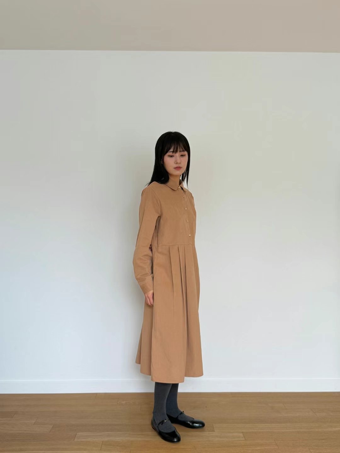 THEBARN韓國直郵東大門實拍女裝新品時尚人氣職業連衣裙拉絨THEBARN連衣裙