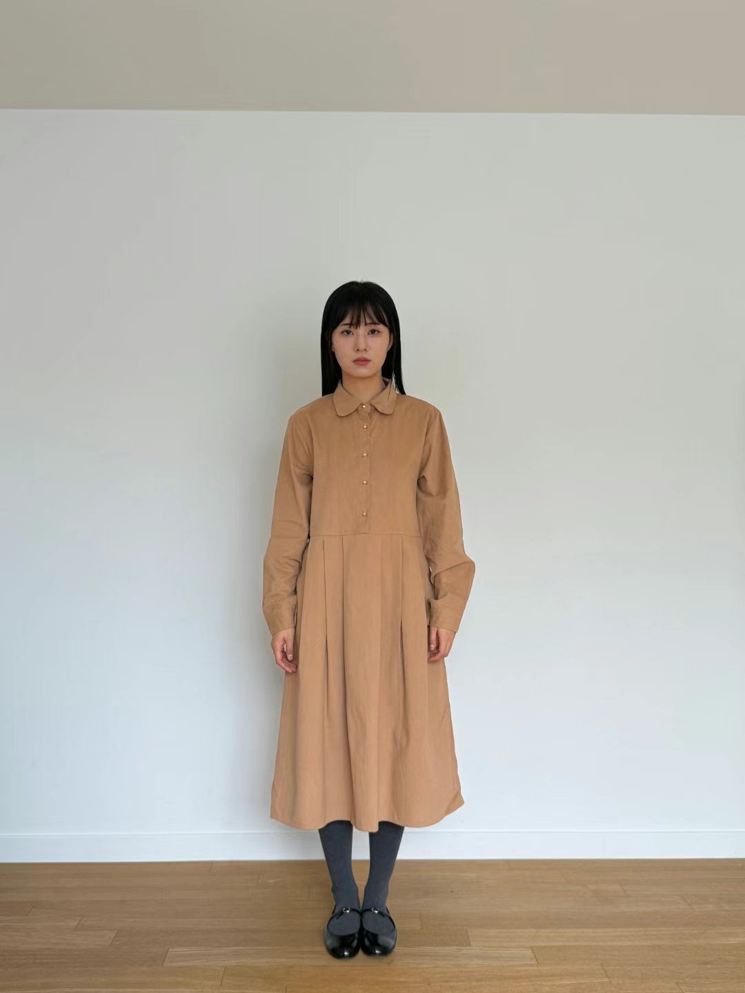 THEBARN韓國直郵東大門實拍女裝新品時尚人氣職業連衣裙拉絨THEBARN連衣裙