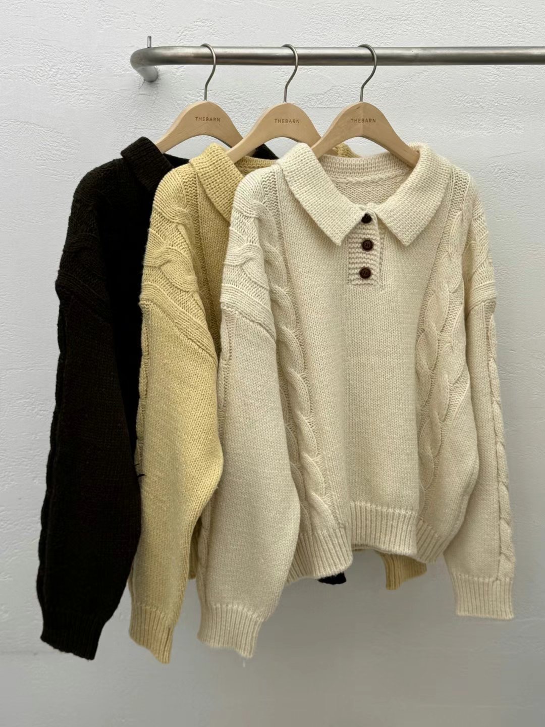 THEBARN韓國直郵女裝新品休閑真品職業推薦熱賣時尚24秋冬針織衫THEBARN針織衫