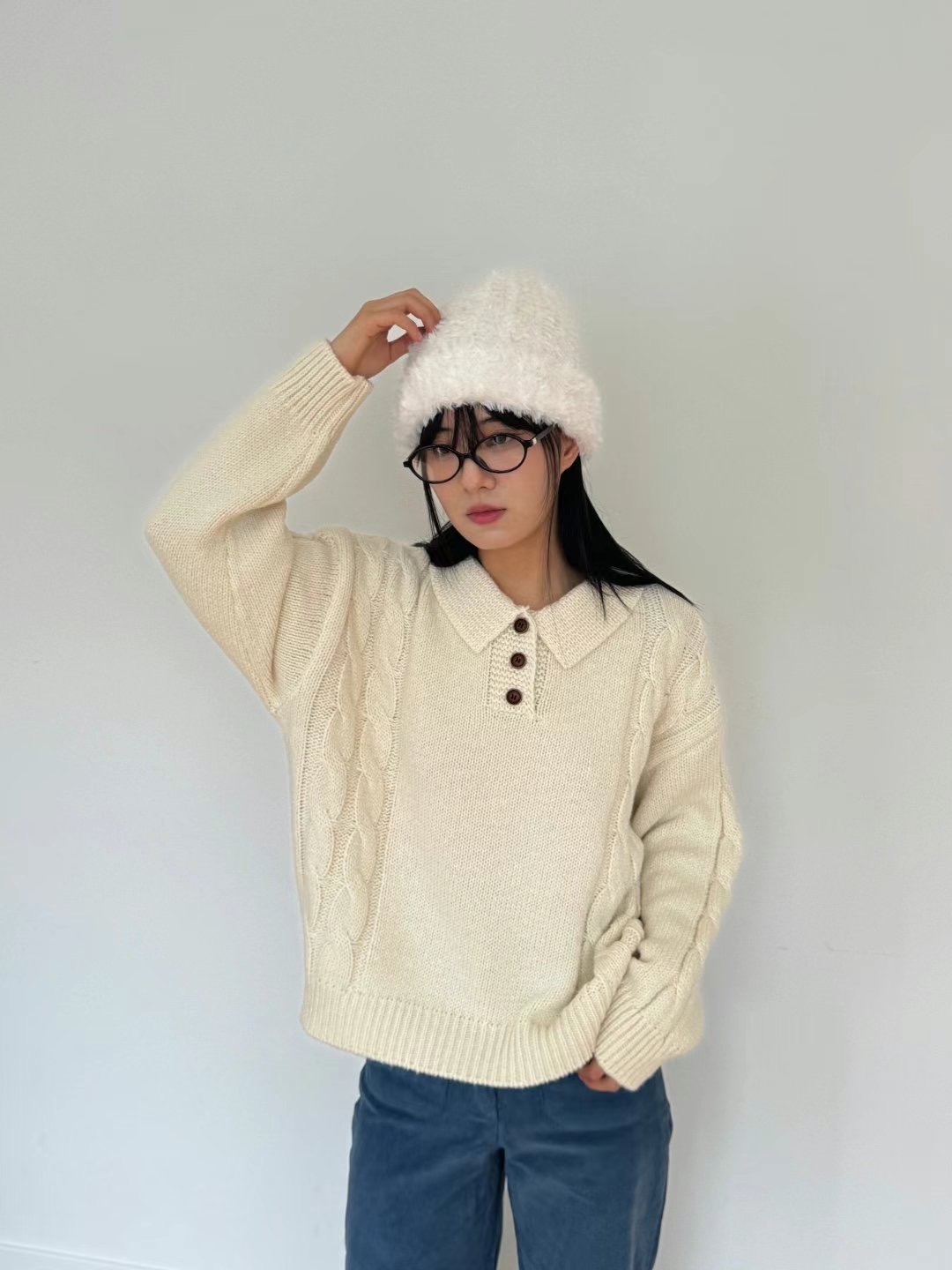 THEBARN韓國直郵女裝新品休閑真品職業推薦熱賣時尚24秋冬針織衫THEBARN針織衫圖色3