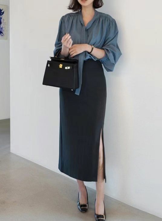 MELON韓國直郵東大門代購女裝新品人氣推薦時尚真品職業長裙ANDANTE長裙圖色2