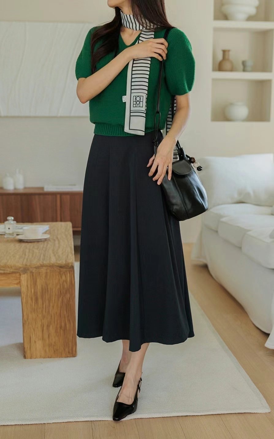 MELON韓國直郵女裝新款時尚職業熱賣真品24秋冬休閑推薦長裙ANDANTE長裙