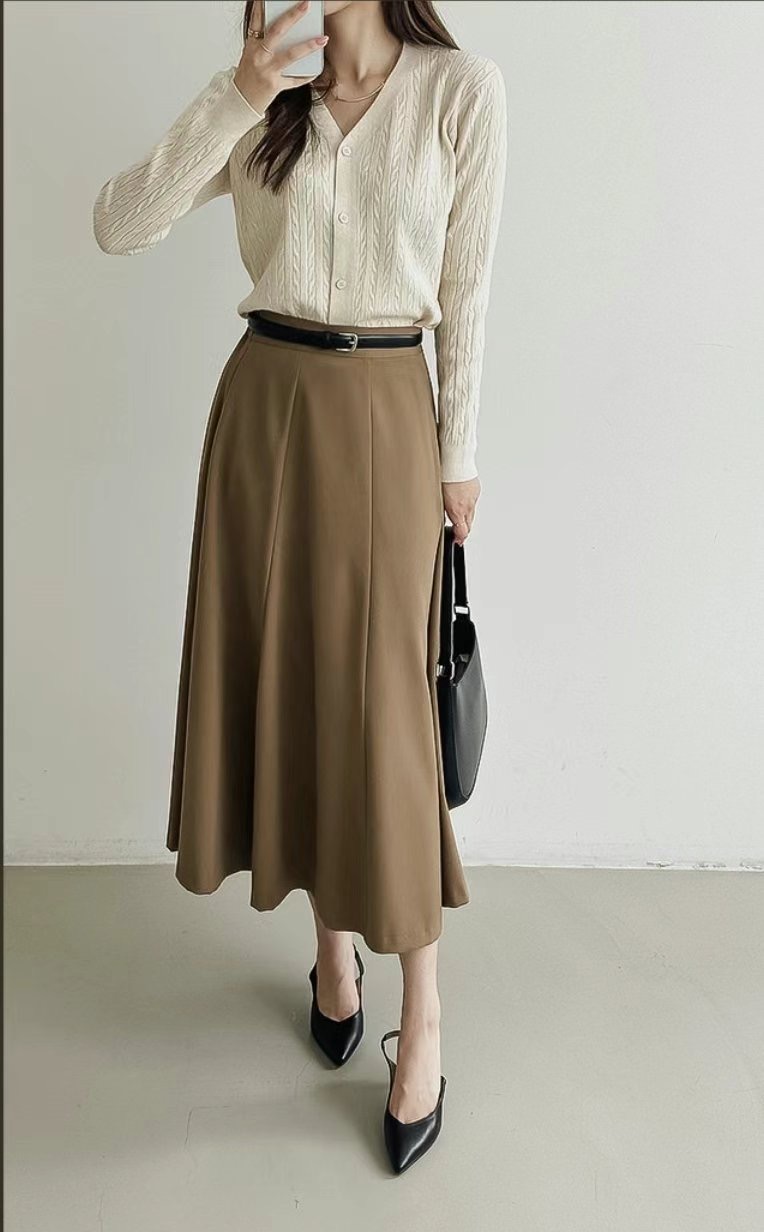 MELON韓國直郵女裝新款時尚職業熱賣真品24秋冬休閑推薦長裙ANDANTE長裙