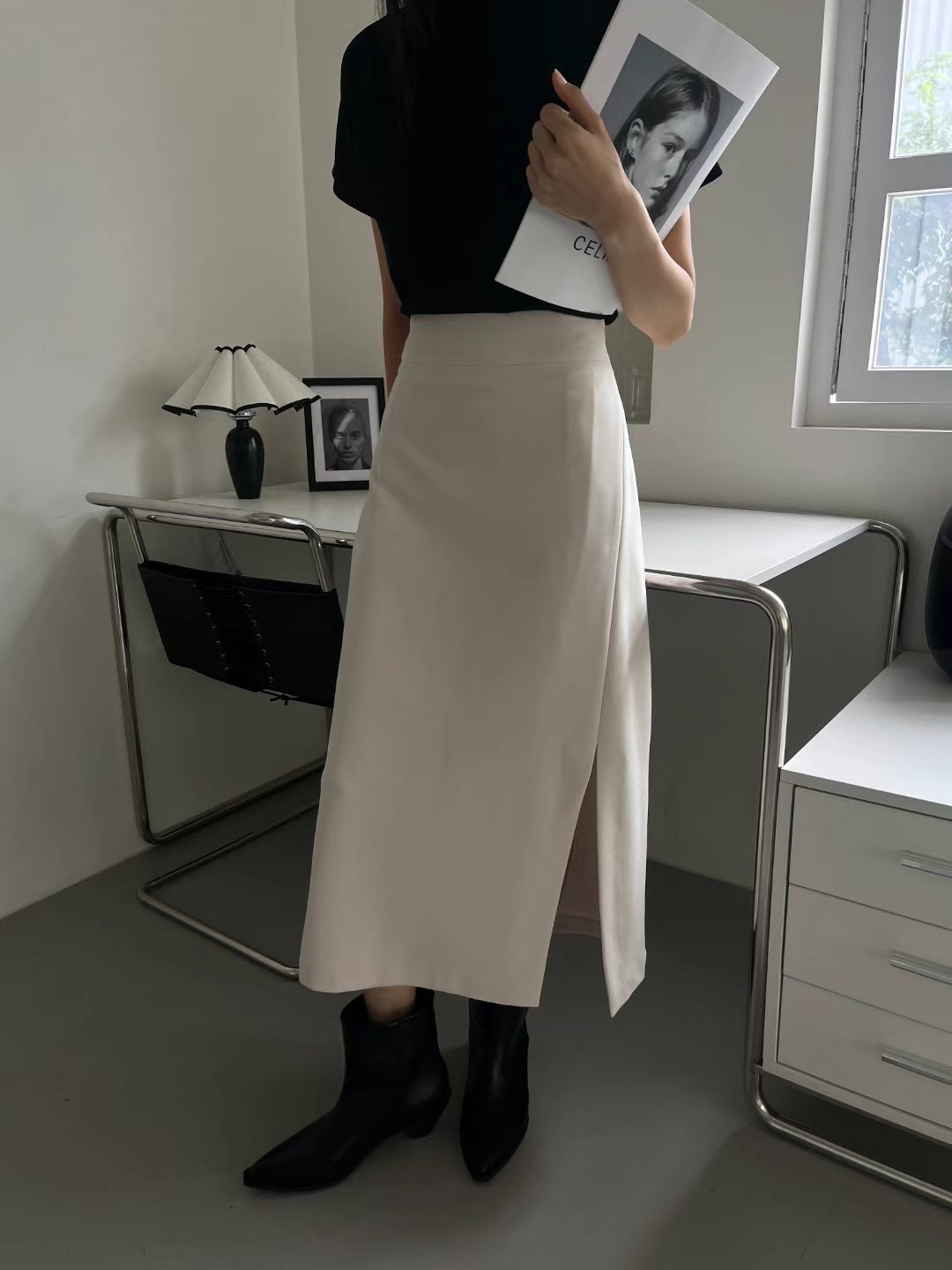 MELON韓國直郵東大門代購女裝新款休閑時尚24秋冬推薦真品長裙ANDANTE長裙