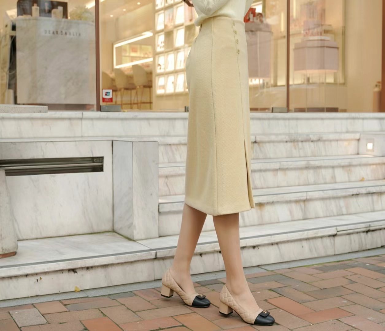 MELON韓國直郵東大門代購女裝新品職業人氣休閑半身裙中短裙ANDANTE半身裙/中短裙