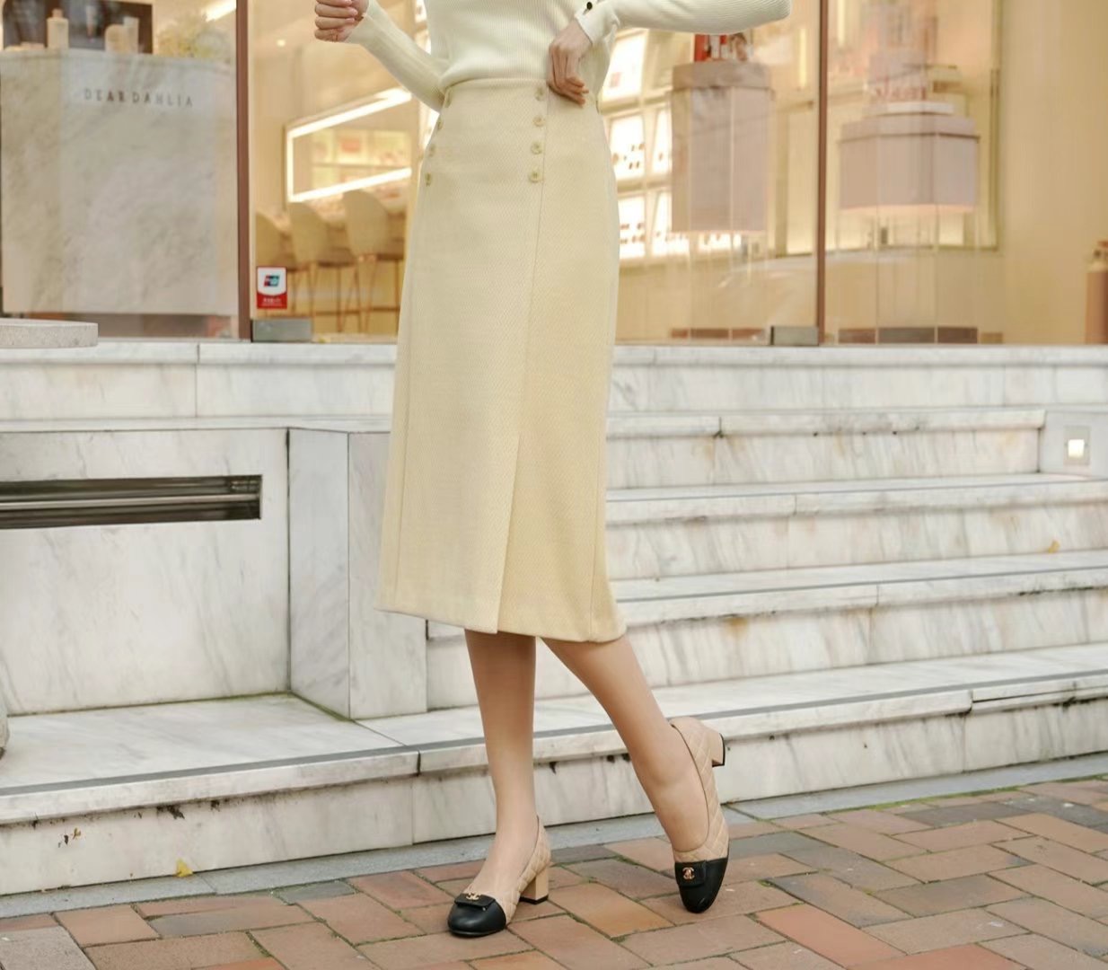 MELON韓國直郵東大門代購女裝新品職業人氣休閑半身裙中短裙ANDANTE半身裙/中短裙