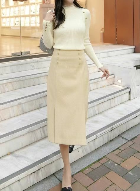 MELON韓國直郵東大門代購女裝新品職業人氣休閑半身裙中短裙ANDANTE半身裙/中短裙