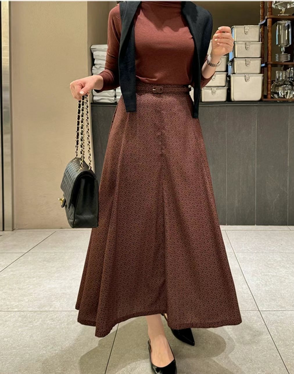 MELON韓國直郵女裝新款人氣熱賣真品24秋冬推薦休閑時尚長裙ANDANTE長裙圖色1