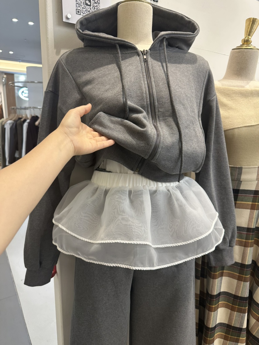 ANIMA直郵韓國代購女裝新款時尚熱賣24秋冬休閑職業短裙刺繡RIETTE短裙