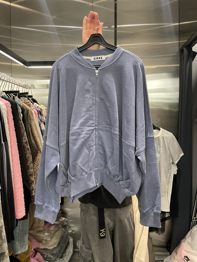 KirKe韓國直郵東大門實拍女裝新品職業休閑時尚衛衣不加絨拉鏈KIRKE衛衣