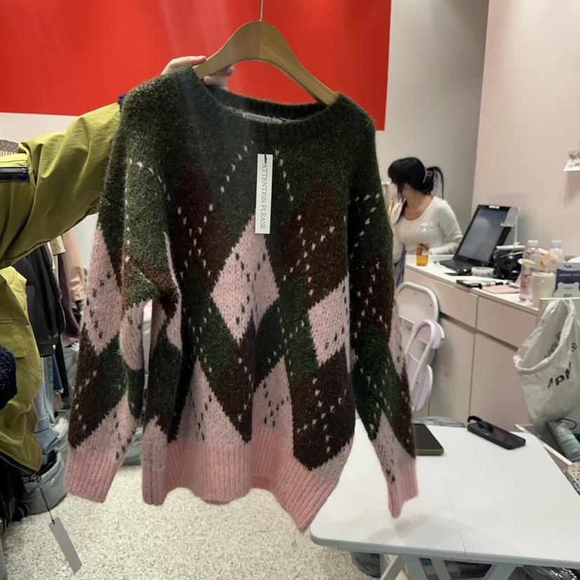 ATTENTION PLEAES直郵韓國代購女裝新品時尚人氣毛衣含圍巾ATTENTION PLEAES毛衣圖色2