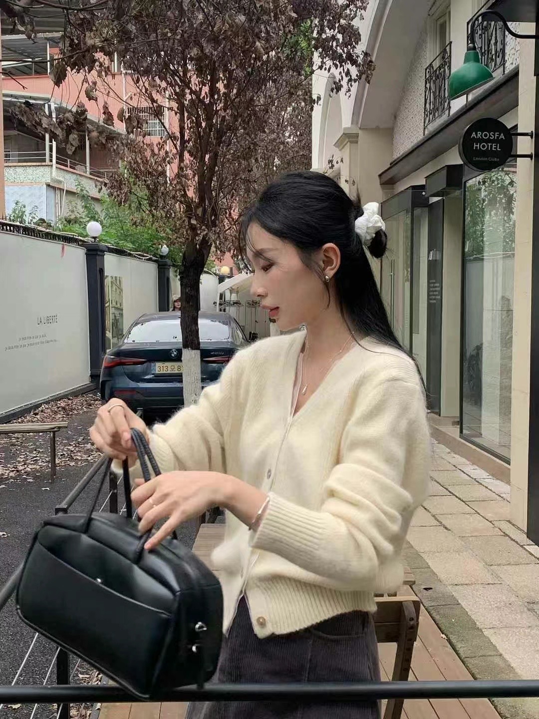 ELINVI韓國直郵女裝新品熱賣24秋冬推薦休閑人氣針織衫開衫ELINVI針織衫圖色2
