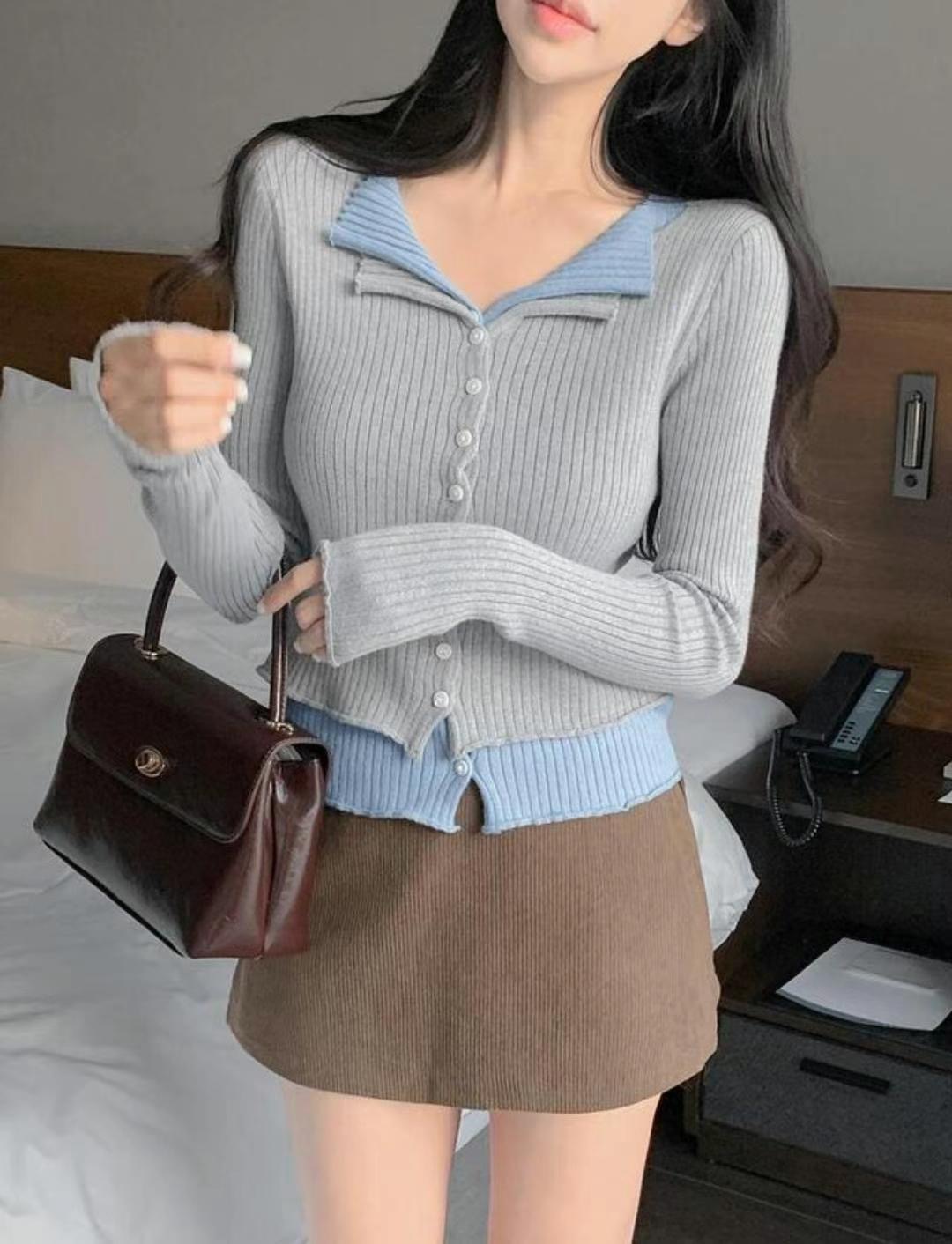 TTUTTA直郵韓國代購女裝新款真品人氣職業熱賣休閑時尚針織衫TTUTTA針織衫