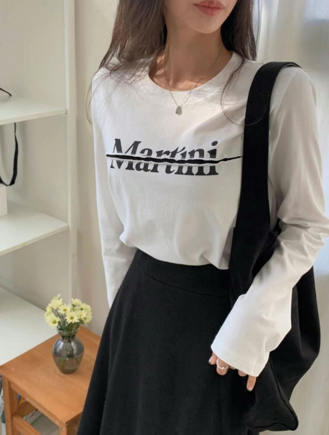 PINK POUCH韓國直郵女裝新品時尚人氣推薦真品24秋冬長袖T恤PINK POUCH長袖T恤