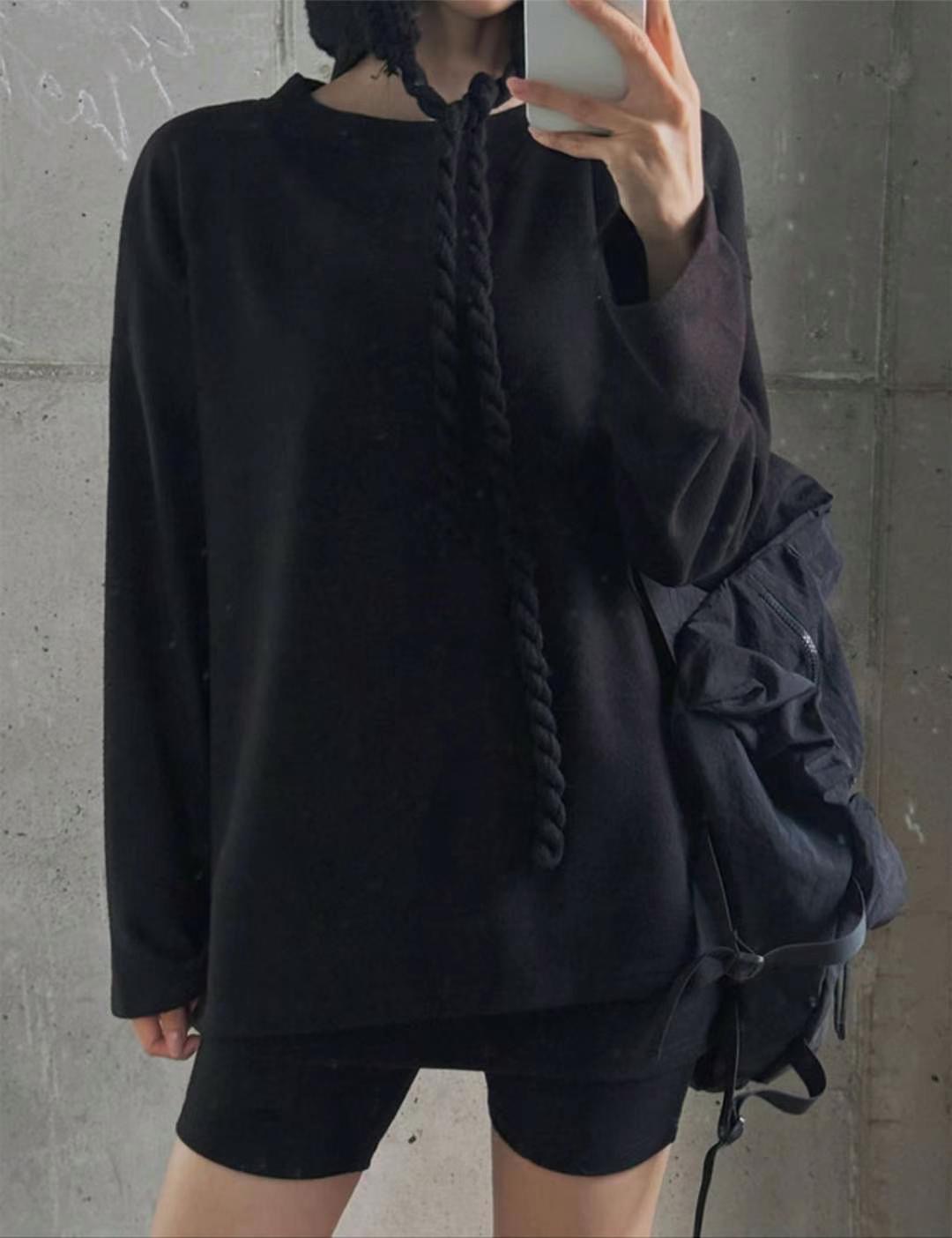 PINK POUCH韓國直郵女裝新品休閑熱賣24秋冬職業推薦長袖T恤PINK POUCH長袖T恤