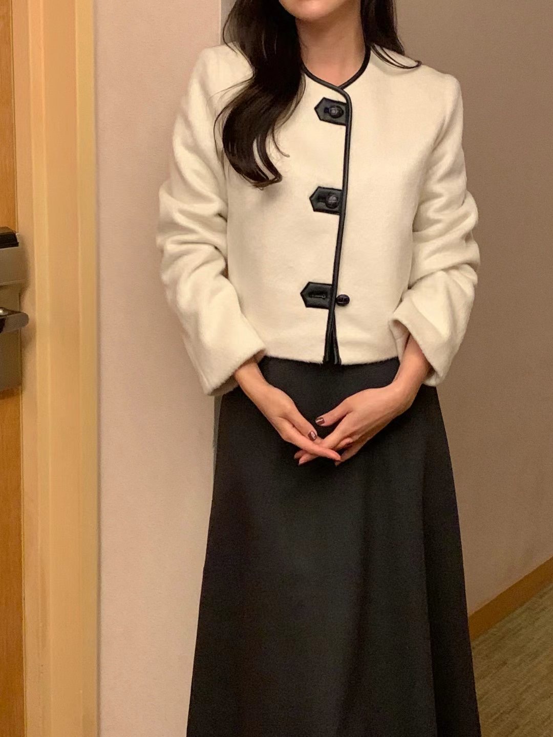 NANA J韓國直郵東大門實拍女裝新款熱賣推薦休閑人氣夾克羊毛NANA J夾克