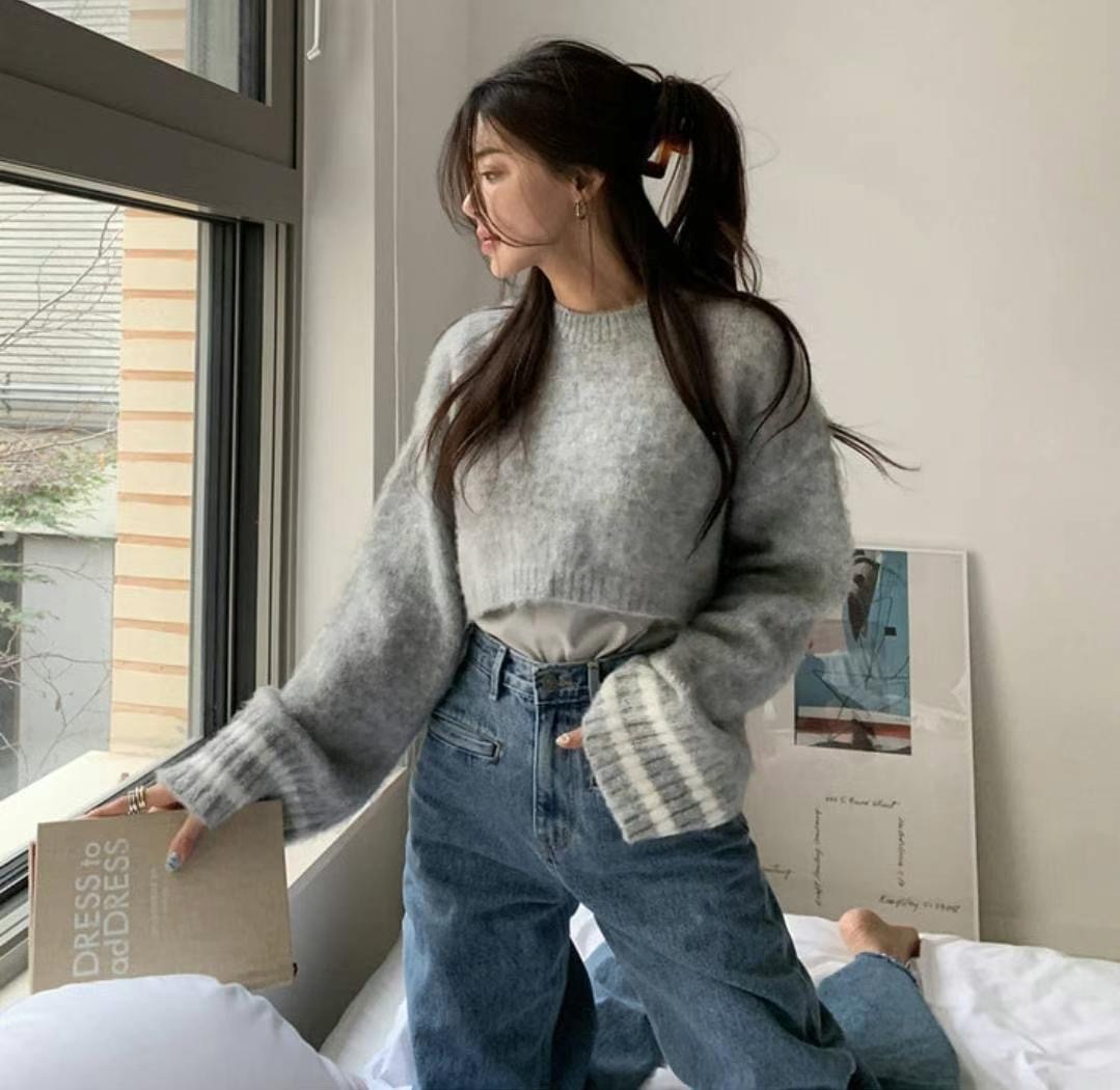 A BLACK韓國直郵女裝新款熱賣推薦職業24秋冬人氣時尚針織衫HARUHA針織衫