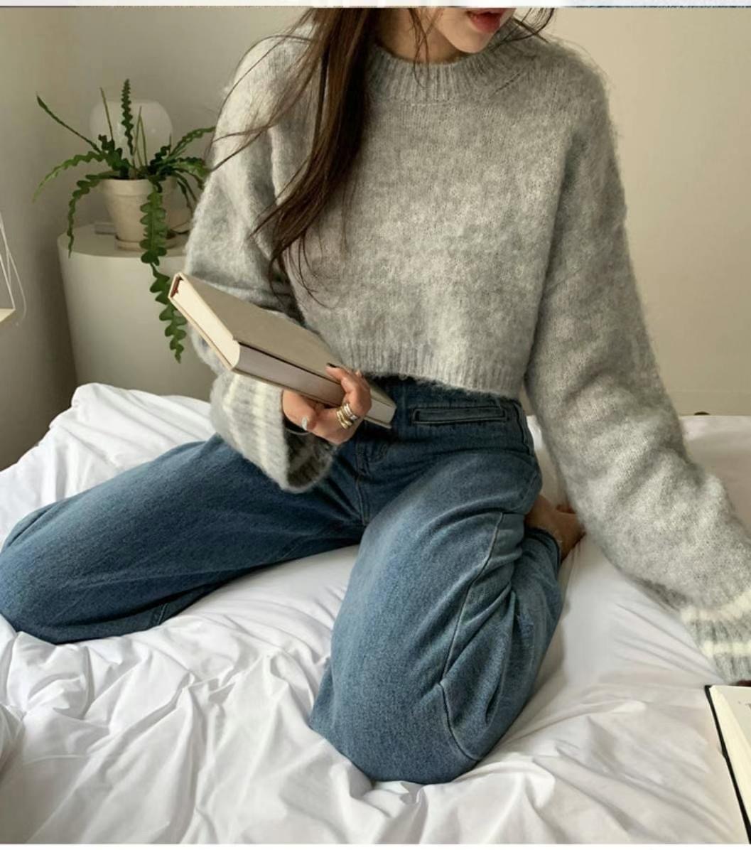 A BLACK韓國直郵女裝新款熱賣推薦職業24秋冬人氣時尚針織衫HARUHA針織衫