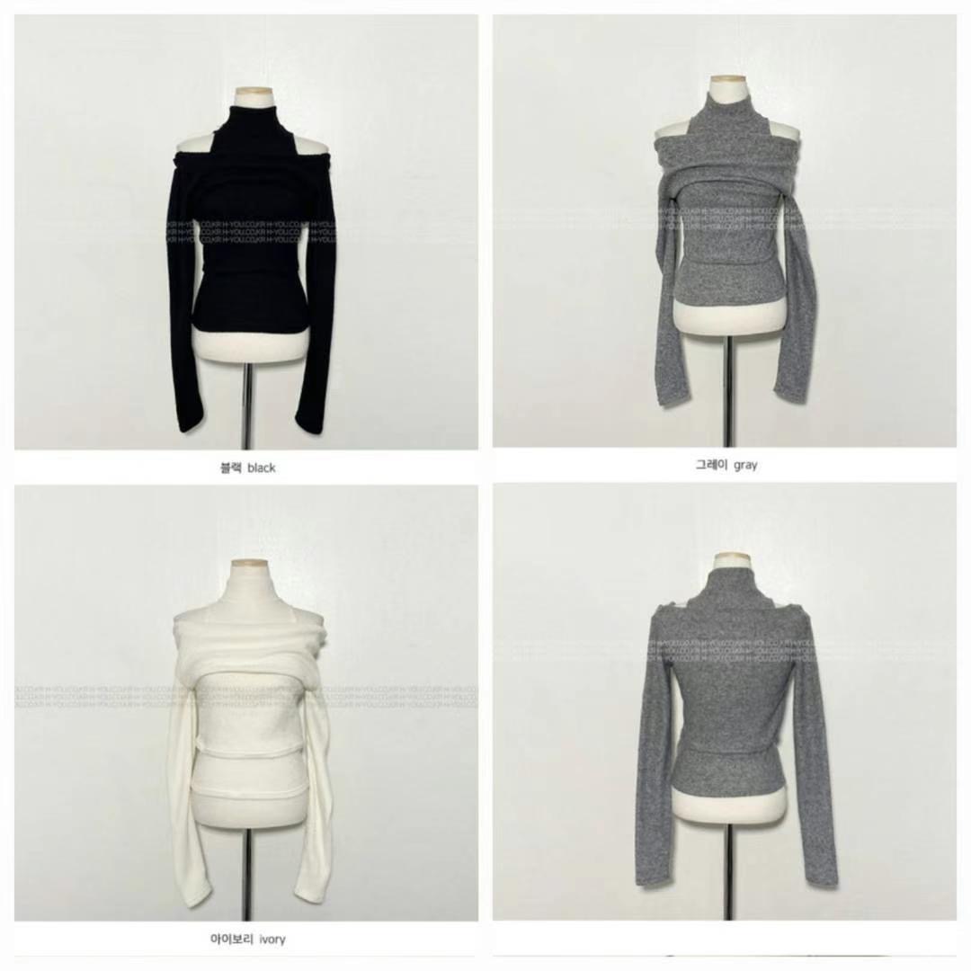 A BLACK韓國直郵東大門代購女裝新品職業休閑時尚推薦針織衫HARUHA針織衫