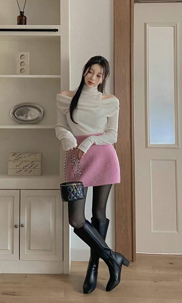 A BLACK韓國直郵東大門代購女裝新品職業休閑時尚推薦針織衫HARUHA針織衫