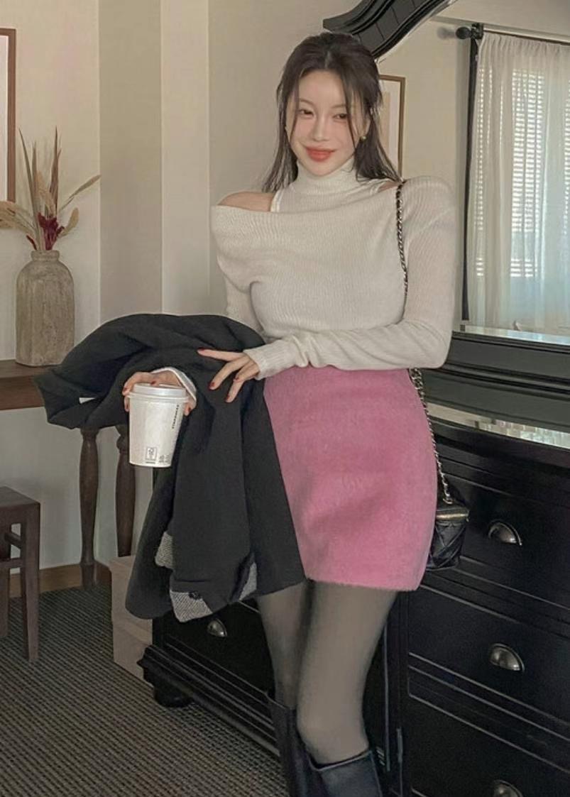 A BLACK韓國直郵東大門代購女裝新品職業休閑時尚推薦針織衫HARUHA針織衫