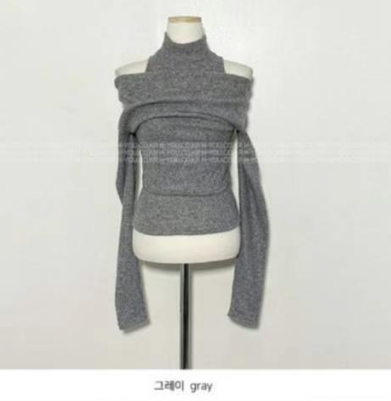 A BLACK韓國直郵東大門代購女裝新品職業休閑時尚推薦針織衫HARUHA針織衫圖色2