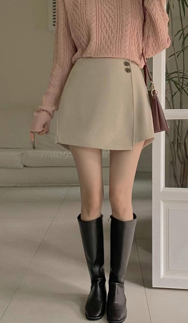 A BLACK直郵韓國代購女裝新款人氣真品時尚職業熱賣推薦短裙A BLACK短裙