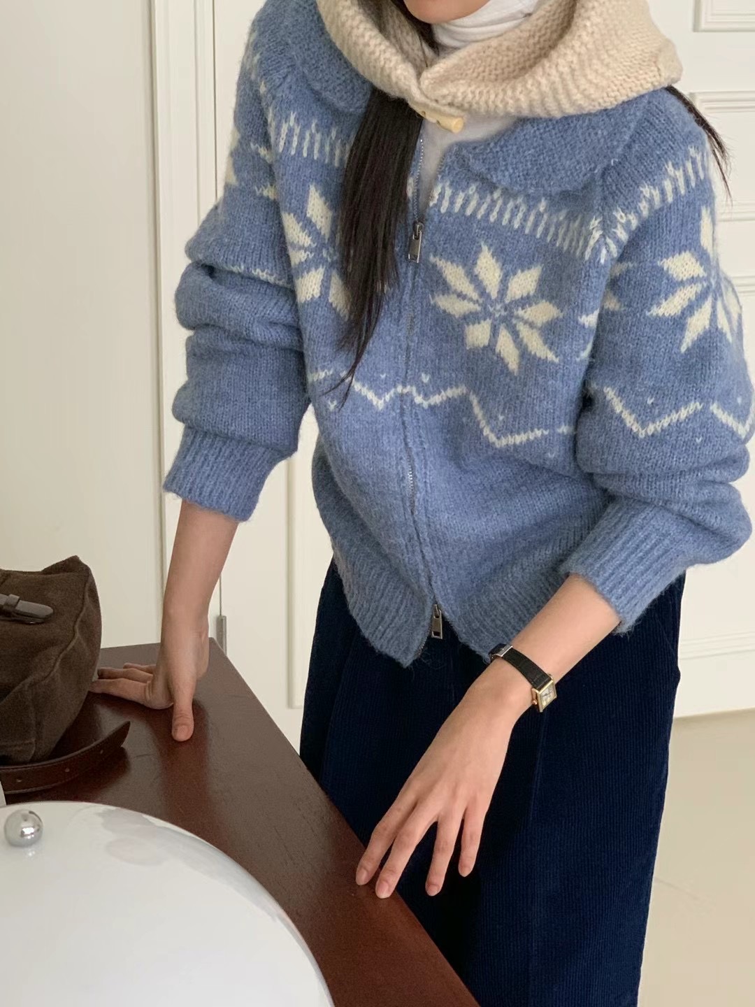 DAOWL東大門代購女士新款人氣24秋夏熱賣時尚職業針織衫開衫NUFF針織衫