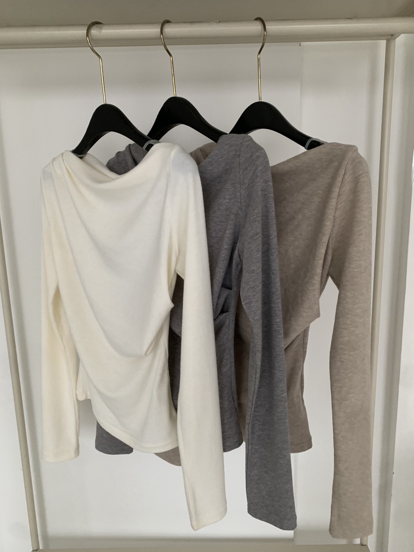 JICJO:SEOUL東大門直郵女裝新品24秋夏熱賣職業長袖T恤安哥拉JICJO:SEOUL長袖T恤