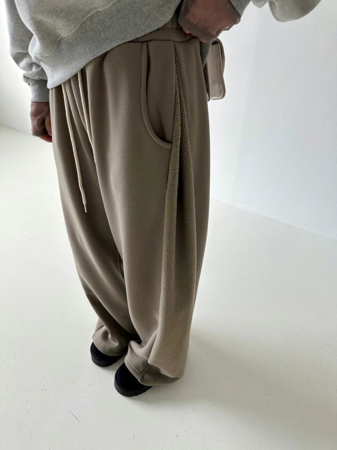 DRESS U直郵韓國代購女裝新款熱賣人氣24秋冬休閑褲加絨抓絨DRESS U休閑褲