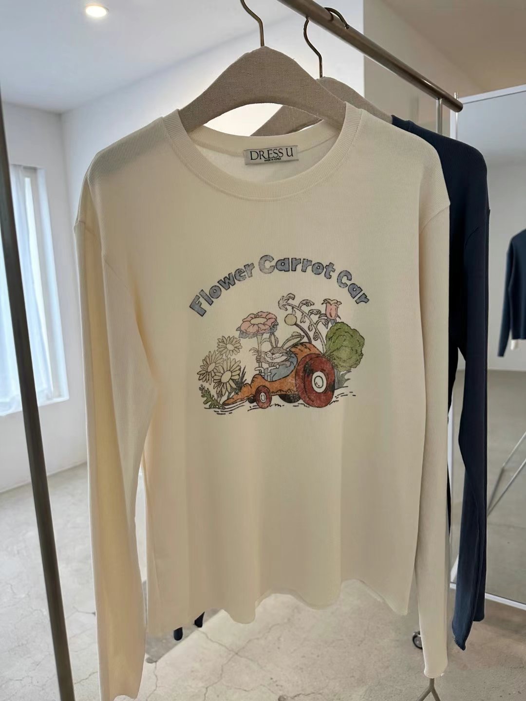 DRESS U直郵韓國代購女裝新品時尚職業休閑24秋冬推薦長袖T恤DRESS U長袖T恤