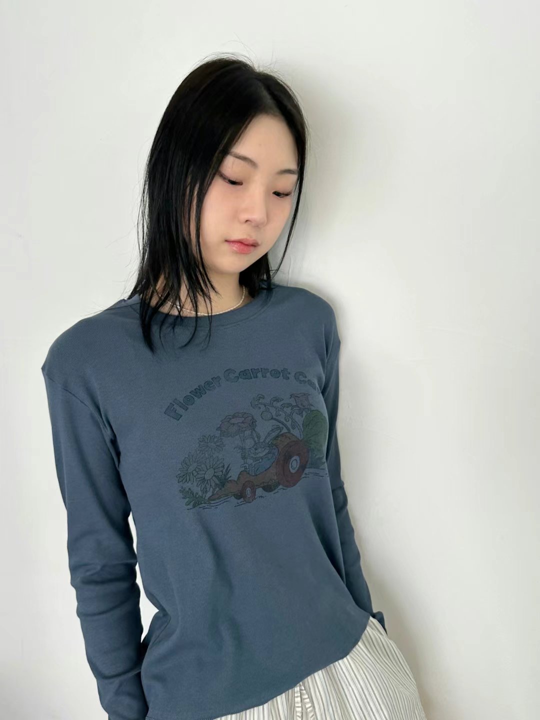 DRESS U直郵韓國代購女裝新品時尚職業休閑24秋冬推薦長袖T恤DRESS U長袖T恤