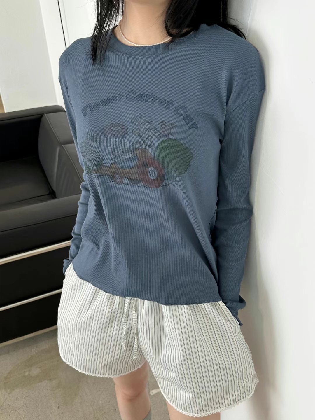 DRESS U直郵韓國代購女裝新品時尚職業休閑24秋冬推薦長袖T恤DRESS U長袖T恤