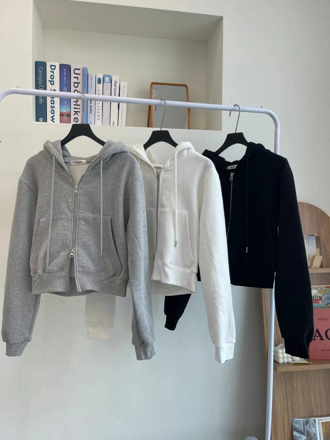 BUSTLING韓國直郵女裝新款推薦熱賣職業人氣24秋冬夾克拉鏈連帽BUSTLING夾克