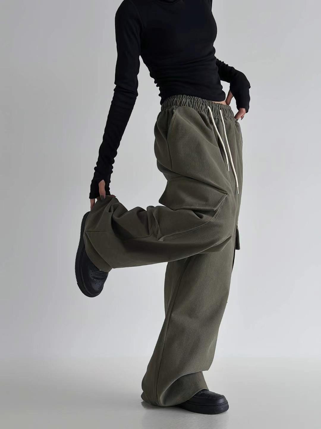 BUSTLING直郵韓國代購女裝新款真品熱賣人氣休閑褲拉絲拉絨BUSTLING休閑褲