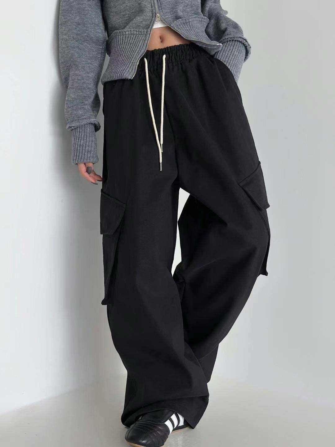 BUSTLING直郵韓國代購女裝新款真品熱賣人氣休閑褲拉絲拉絨BUSTLING休閑褲