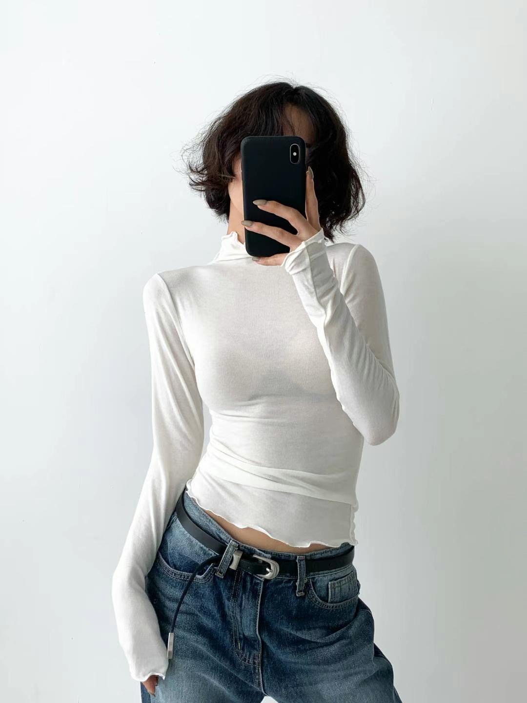 BUSTLING韓國直郵女裝新款24秋冬職業推薦休閑熱賣人氣長袖T恤BUSTLING長袖T恤圖色3