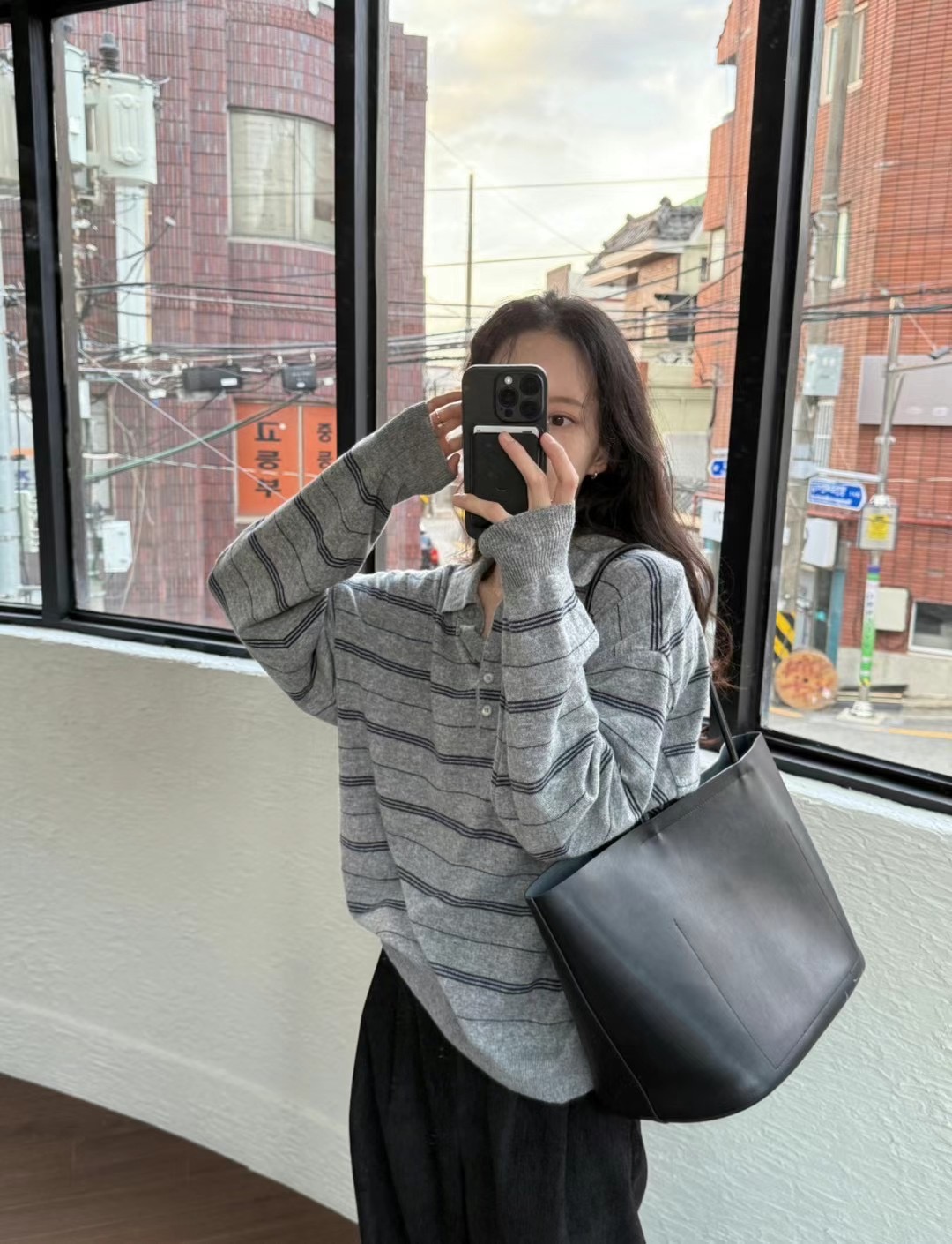 ALL OF US韓國直郵東大門代購女裝新款人氣24秋冬長袖T恤ALL OF US長袖T恤