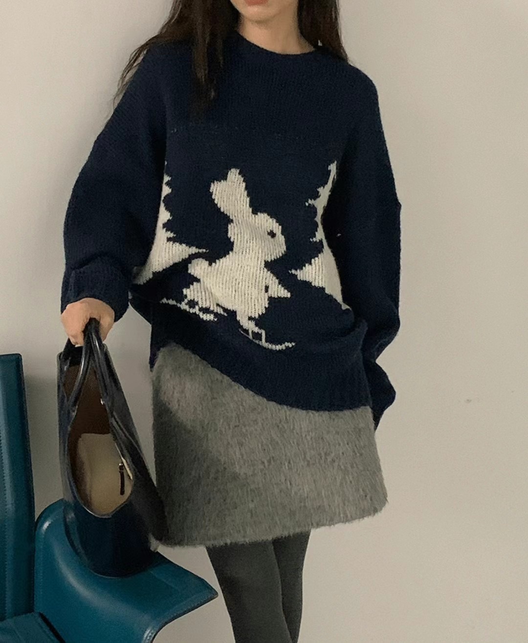 ALL OF US韓國直郵女裝新品職業時尚熱賣休閑人氣24秋冬毛衣ALL OF US毛衣