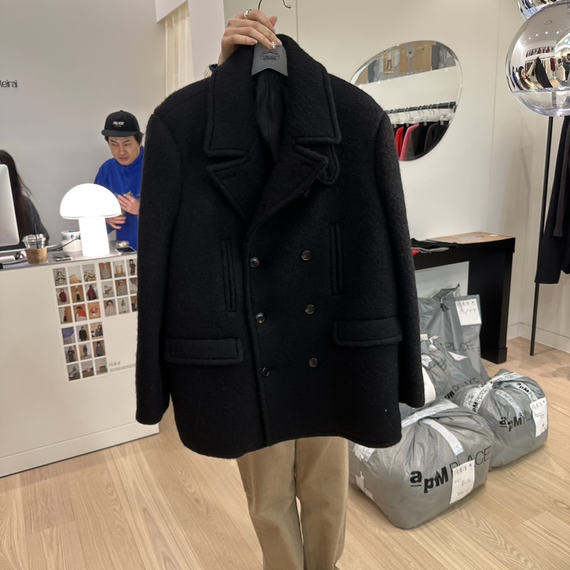 THE COVER東大門直郵女士新品熱賣時尚職業短款大衣羊駝毛Reirai短款大衣圖色2
