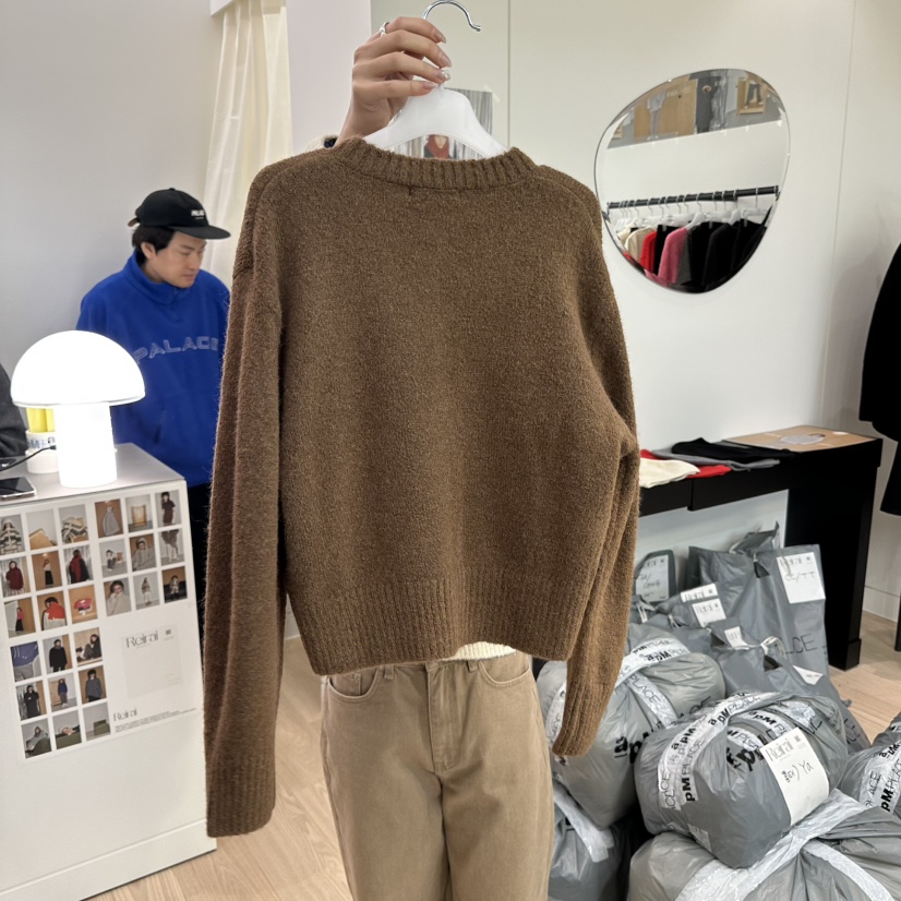 THE COVER東大門直郵女裝新品熱賣職業24秋夏毛衣羊駝毛開衫Reirai毛衣