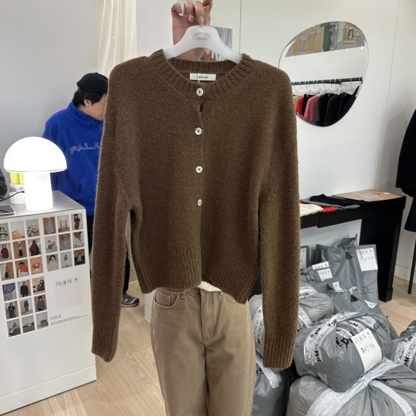 THE COVER東大門直郵女裝新品熱賣職業24秋夏毛衣羊駝毛開衫Reirai毛衣