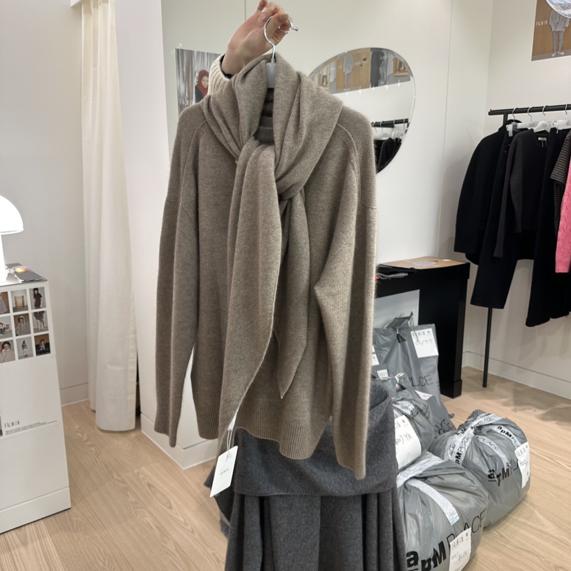 THE COVER韓國代購女士新款人氣推薦24秋夏圍巾披肩披肩浣熊Reirai圍巾/披肩圖色2