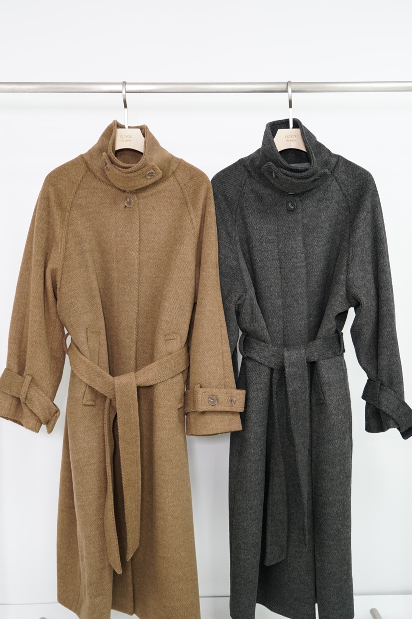 de goyou韓國代購女裝新款24秋夏休閑職業推薦熱賣中長款大衣WATER MELON中長款大衣