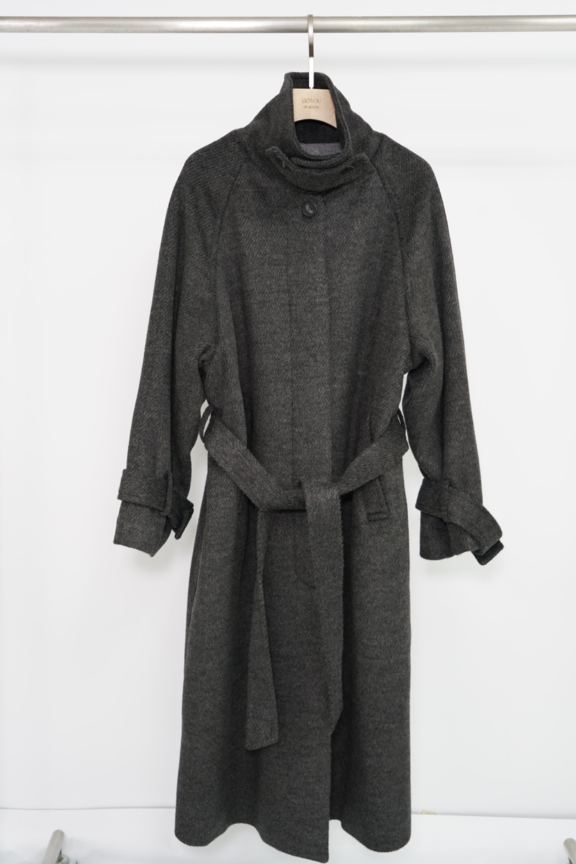 de goyou韓國代購女裝新款24秋夏休閑職業推薦熱賣中長款大衣WATER MELON中長款大衣