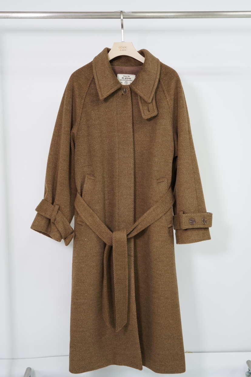 de goyou韓國代購女裝新款24秋夏休閑職業推薦熱賣中長款大衣WATER MELON中長款大衣