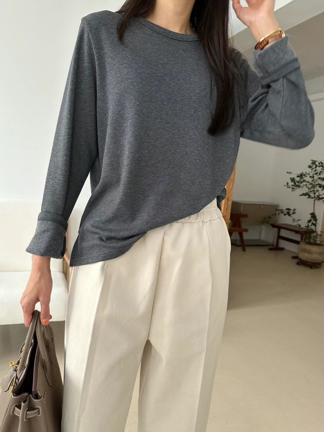 KIND-카인드-OT東大門代購女士新品真品休閑24秋夏長袖T恤KIND-ot長袖T恤