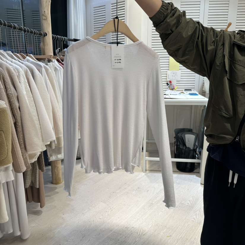 Copiner韓國直郵女裝新品熱賣職業24秋夏時尚長袖T恤假兩件COPINER長袖T恤