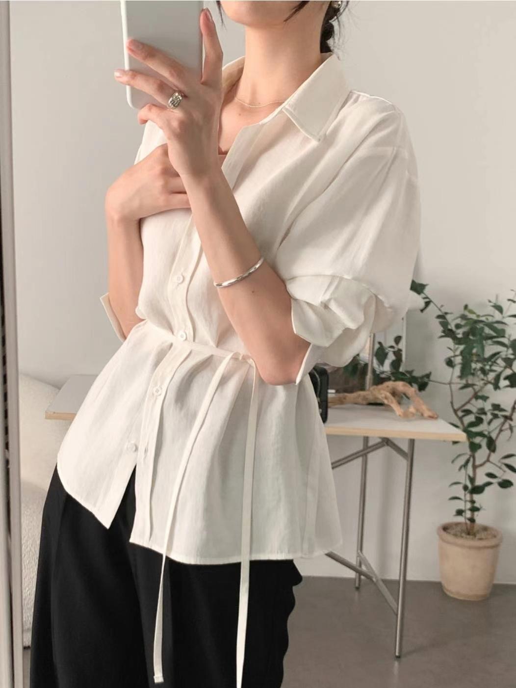 MERCY直郵韓國代購女裝新品推薦職業時尚人氣熱賣襯衫蕾絲衫MERCY襯衫/蕾絲衫