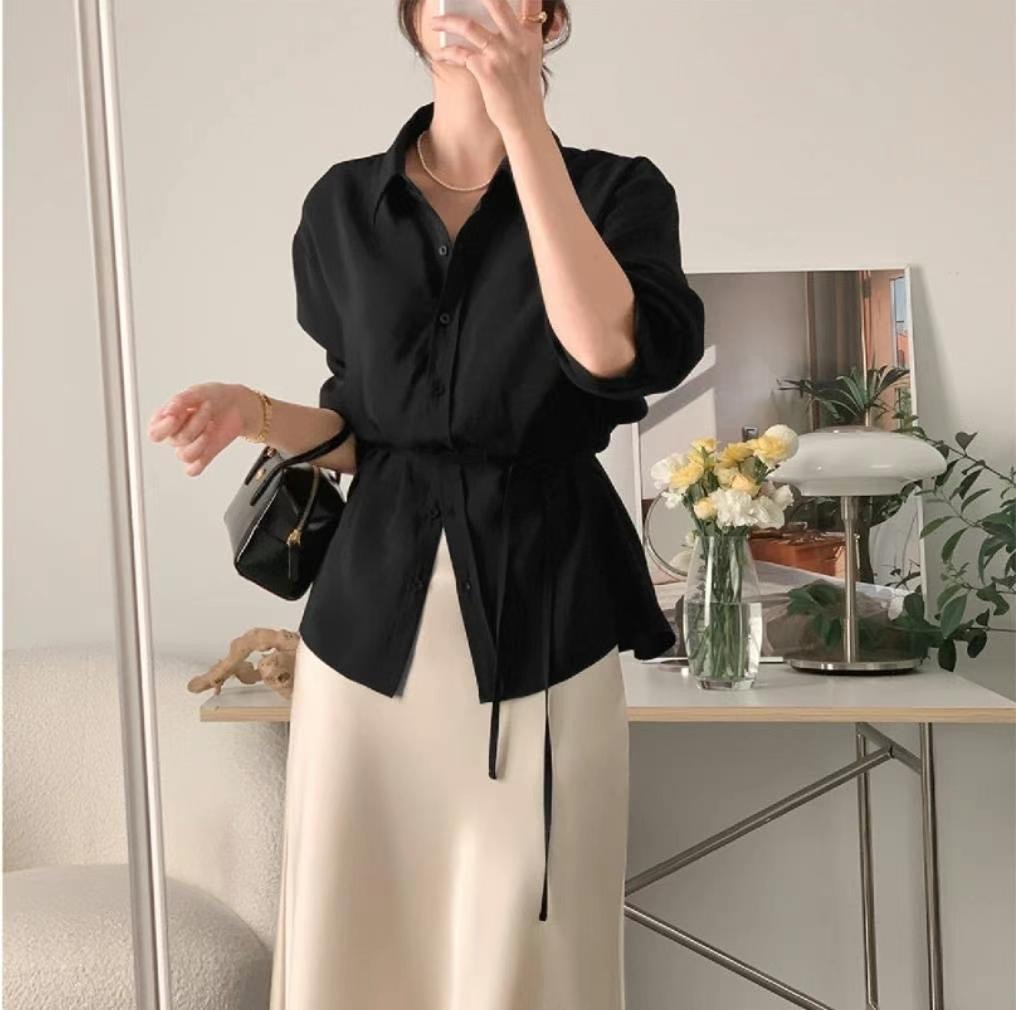 MERCY直郵韓國代購女裝新品推薦職業時尚人氣熱賣襯衫蕾絲衫MERCY襯衫/蕾絲衫圖色1